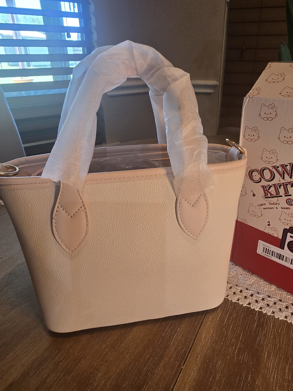 💕NWT Cow & Kitty Pastel Pink Mini Tote Bag Set💕 - Picture 3 of 4